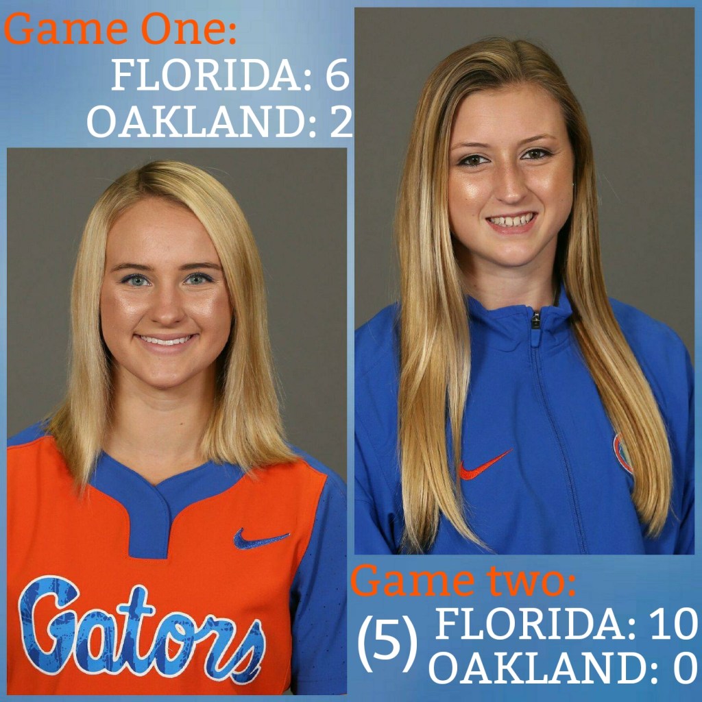 Gators sweep midweek double-header against&nbsp;Oakland